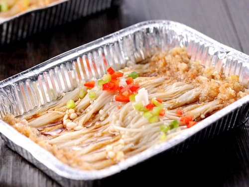 安多锡纸烤金针菇
